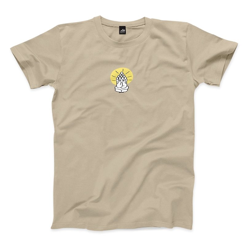 Meow Amitabha - 4 colors - Men's T-Shirts & Tops - Cotton & Hemp Khaki
