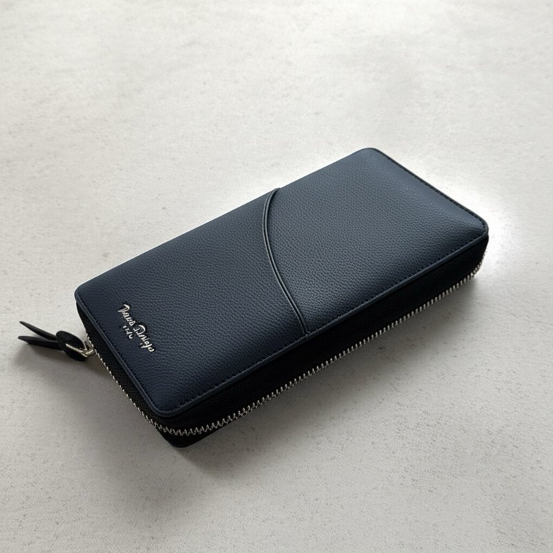 Tosca | Navy Phone Wallet -手機銀包 皮夾 商用 真皮 護照 卡套 - 錢包/皮夾/長短夾 - 真皮 