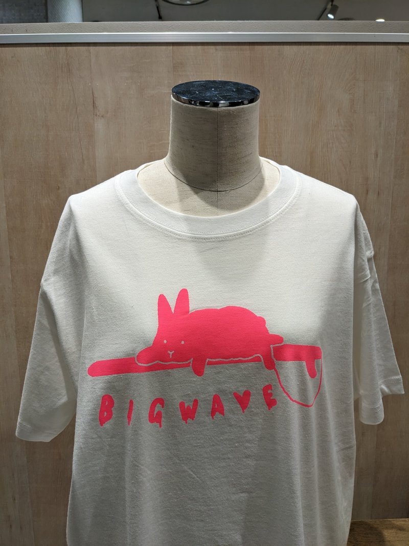 オーガニックコットンTシャツ Bigwave - 女 T 恤 - 棉．麻 白色