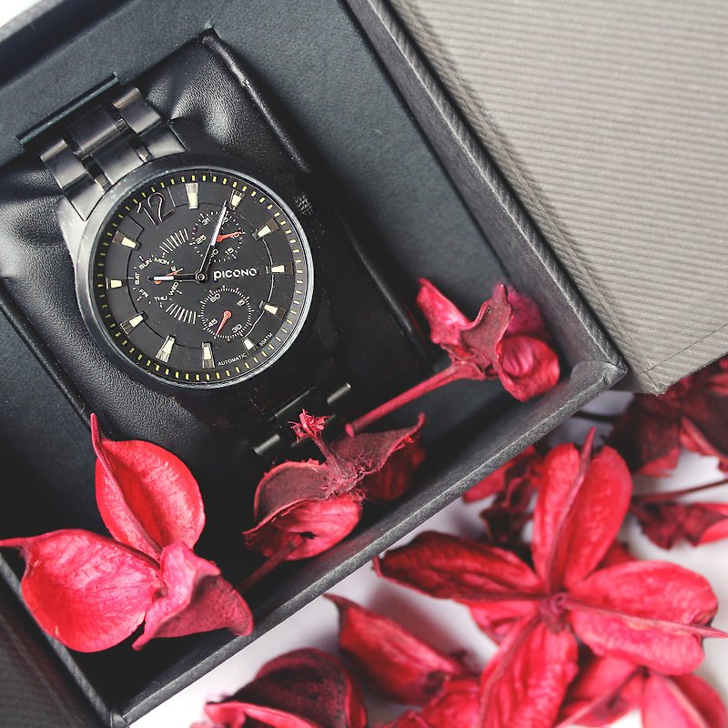 【PICONO】Glamour / Black watch / SG-22903 - นาฬิกาผู้ชาย - สแตนเลส สีดำ