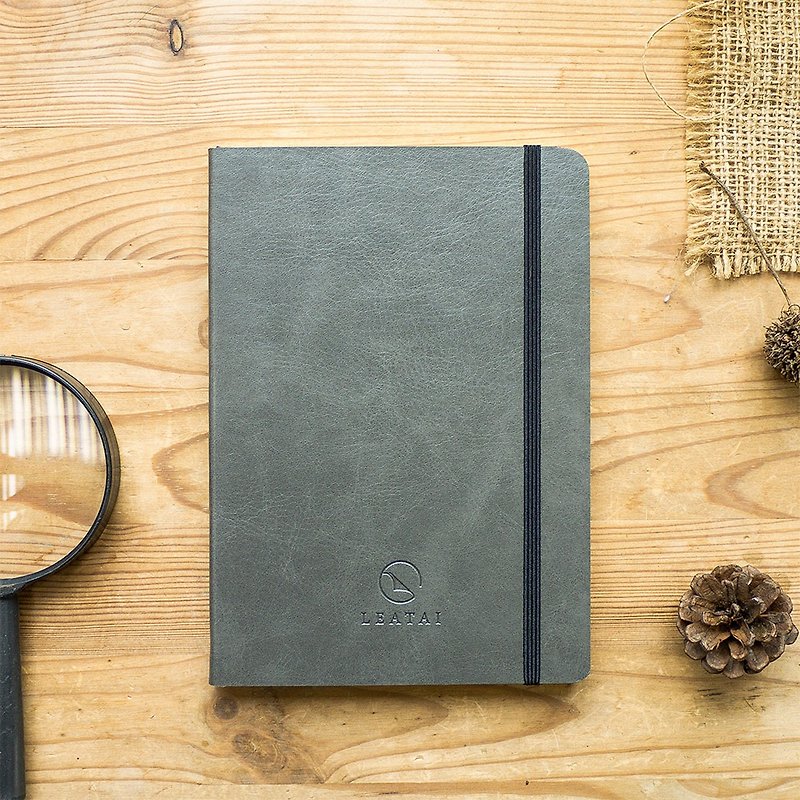 Leatai Vida。Vertical Daily Planner – Charcoal Grey - Notebooks & Journals - Paper Gray