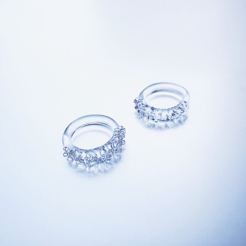 Pompon Ring S - General Rings - Glass Transparent