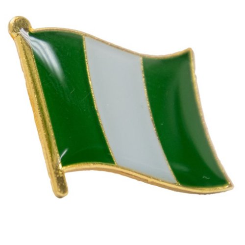 a-one nigeria 奈及利亞 國旗 徽章 別針 國旗配飾 紀念徽章 國慶 辨