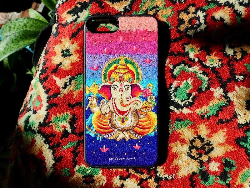 Ganesha God of India - 手機殼/手機套 - 繡線 多色