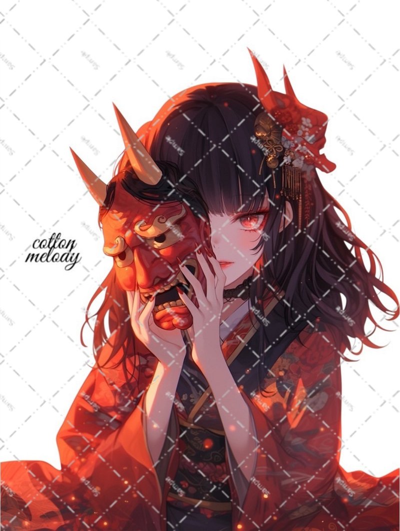 original sticker no.5503 人物ステッカー オリジナルステッカー 人物ステッカー 女の子ステッカー オリジナル人物ステッカー - 貼紙 - 紙 