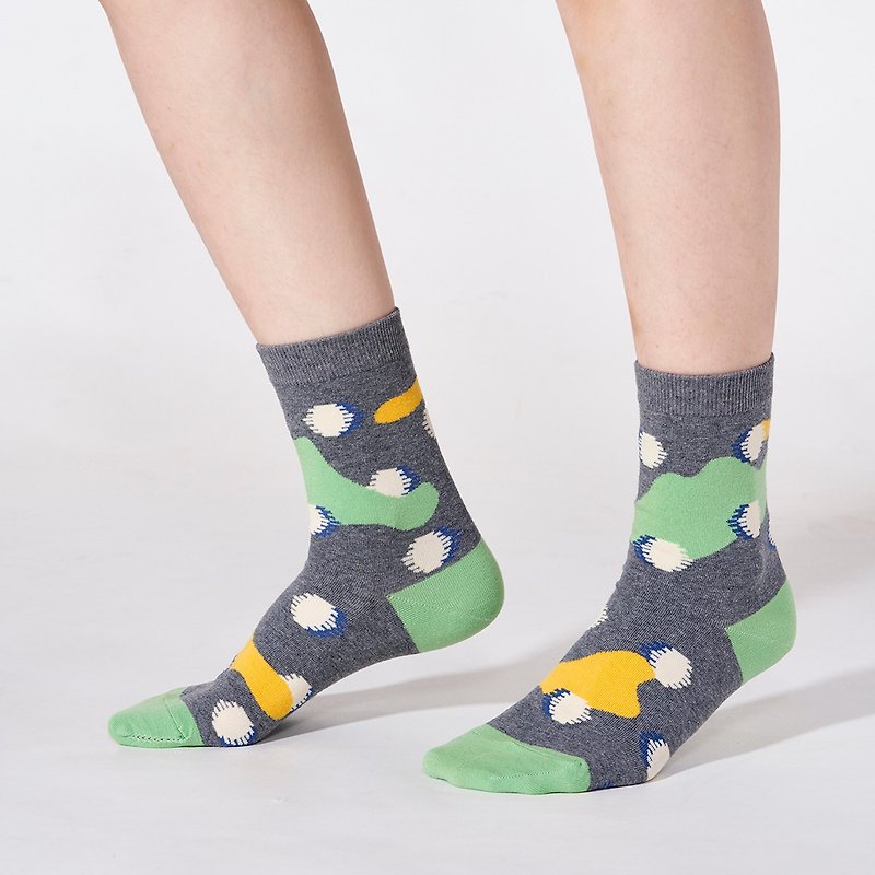 Palette 3:4 /gray/ socks - ถุงเท้า - ผ้าฝ้าย/ผ้าลินิน สีเทา