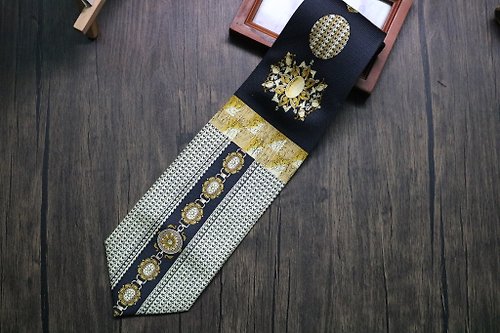 壞紳士 歐式花紋經典復古領帶真絲商務紳士necktie