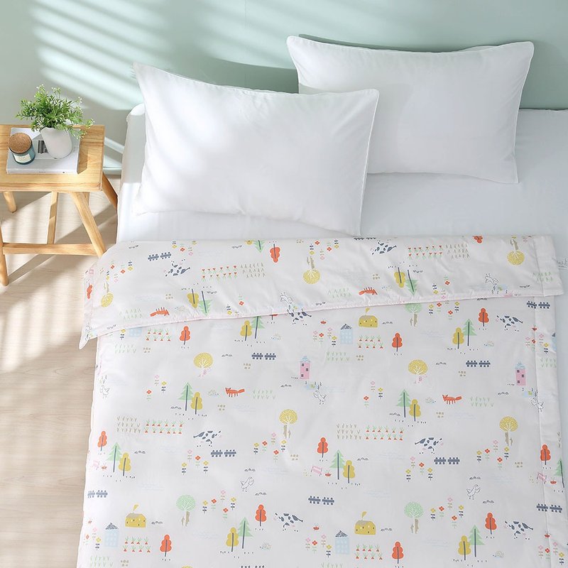 鴻宇 100%美國棉涼被 小農場米 - 寢具/床包 - 棉．麻 白色