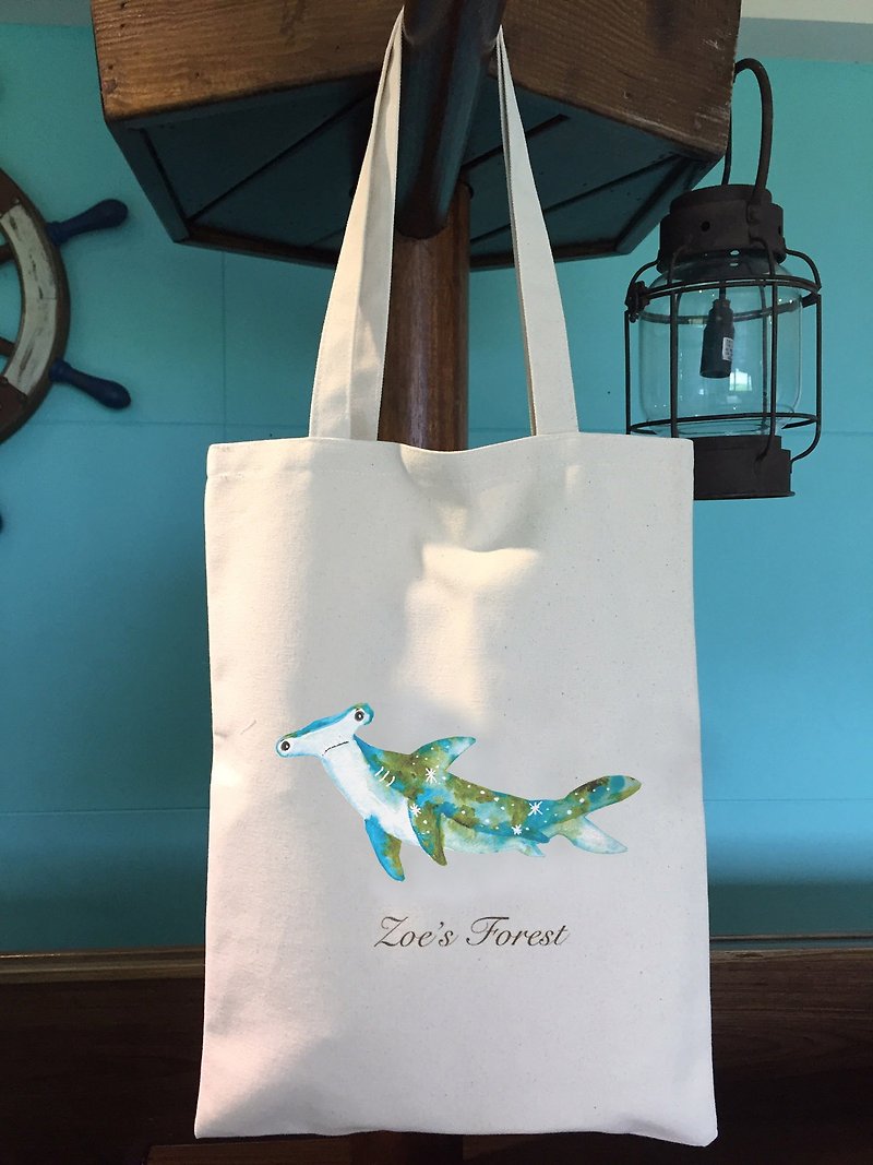 Forest Sea Animal Canvas Bag Hammerhead Shark - Messenger Bags & Sling Bags - Cotton & Hemp 