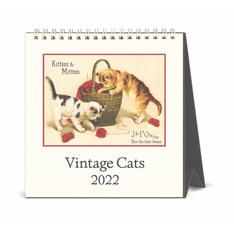 Cavallini 2022 Desk Calendar Cats Shop cavallini Calendars Pinkoi