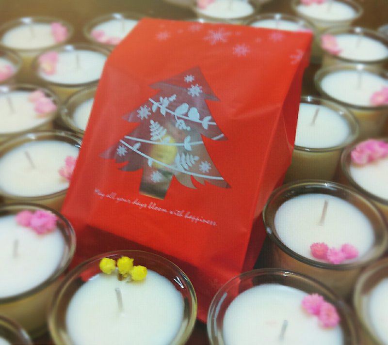 Skin care fragrance candle (Christmas free packaging) / home decorations / dried flowers / birthday gift / wedding small objects / customized / graduation gift - เทียน/เชิงเทียน - พืช/ดอกไม้ 