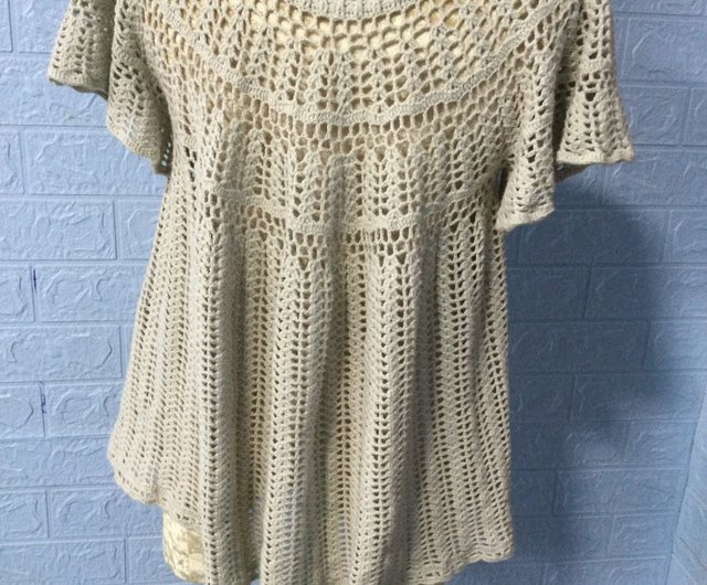 ハンドメイド　手編みセーター　グレー セーター 手編みセーター ハンドメイド 高レビュー⁄S-LL思わず触れ