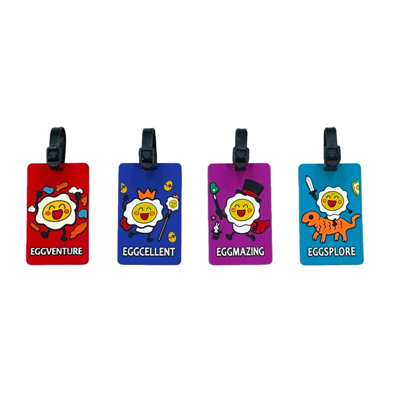 雞蛋小人系列行李吊牌 | 原創IP 童趣繽紛 出行必備 (4款可選) - 行李吊牌 - 樹脂 
