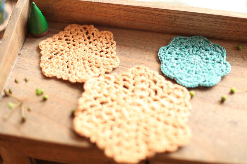 [Good day] hand-made autumn maple crochet piece three piece / home decoration (04) - Items for Display - Other Materials 