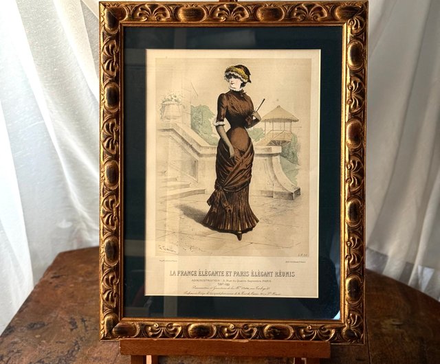 50522-美しい19世紀パリのファッションスタイル - アンティーク