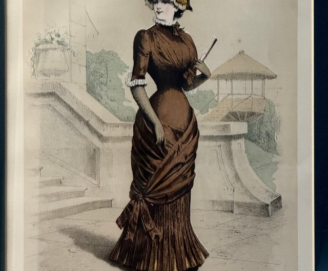 50522-美しい19世紀パリのファッションスタイル - アンティーク