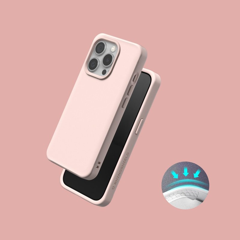 SolidX 強化吸震緩衝手機殼/櫻花粉 for iPhone 15系列 - 手機殼/手機套 - 塑膠 