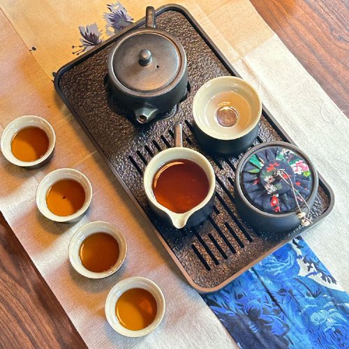 仙德曼 SADOMAIN SADOMAIN 仙德曼-粗陶方圓茶具旅組10件組-附收納提盒