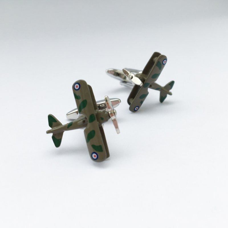 Camouflage Plane Cuffink (Movable) - Cuff Links - Other Metals 