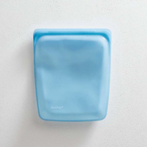Stasher 環保密封袋 【快速出貨】美國 Stasher 大長形矽膠密封袋-藍色