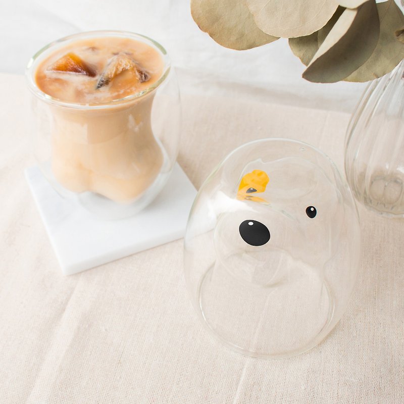 ララダブルウォールグラス - グラス・コップ - ガラス ホワイト