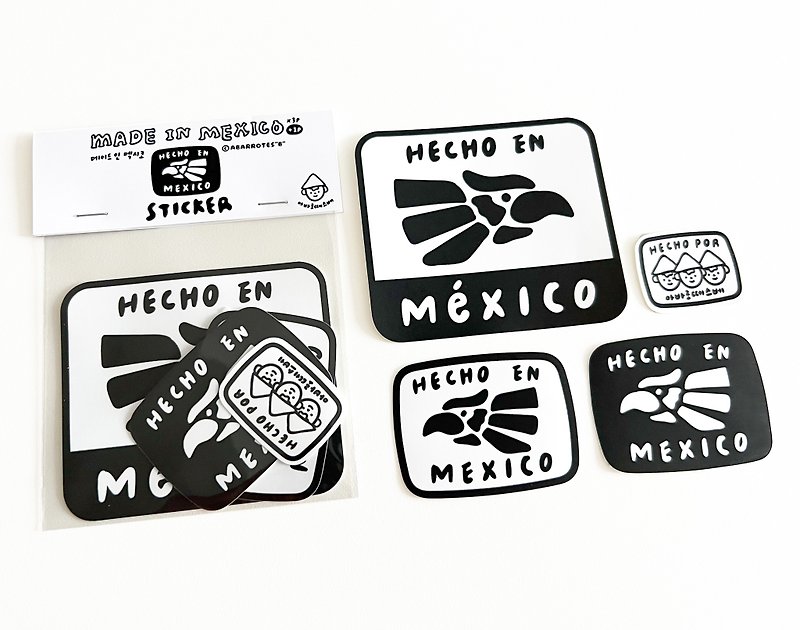 Made in Mexico Stickers - สติกเกอร์ - กระดาษ สีดำ