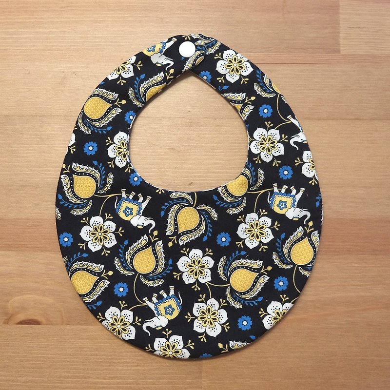 [Miya ko. Miscellaneous cloth hand-made] Bib pocket/six-fold yarn/baby bib/shape bib - Bibs - Cotton & Hemp 