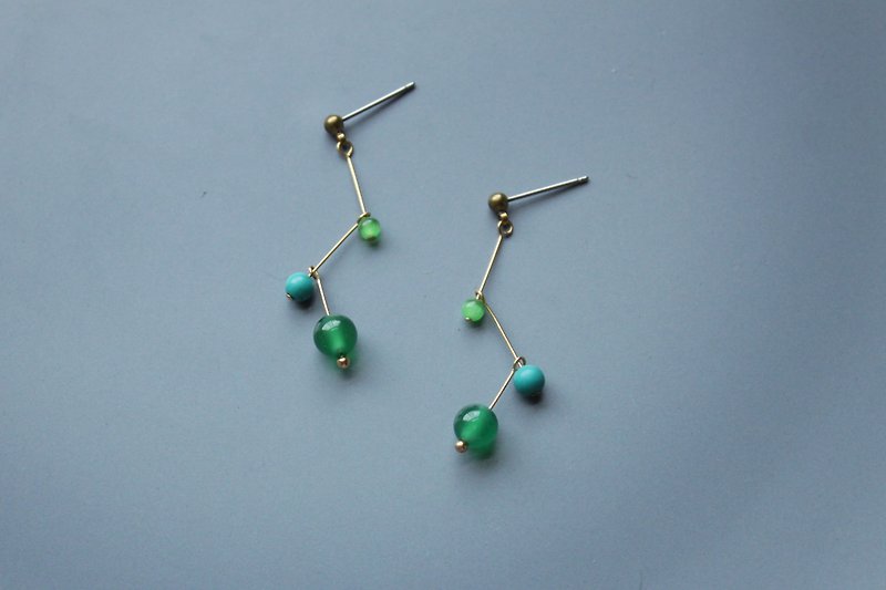 | Galaxy | Earrings - Wu Xian - Earrings & Clip-ons - Other Metals Green