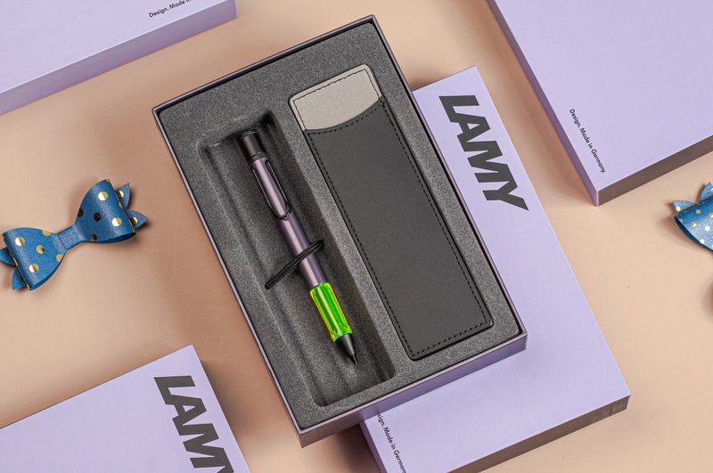 【雷雕刻字】LAMY 自動鉛筆 限量單入筆套禮盒 /AL star 2025紫灰 - 鉛筆/自動鉛筆 - 鋁合金 紫色