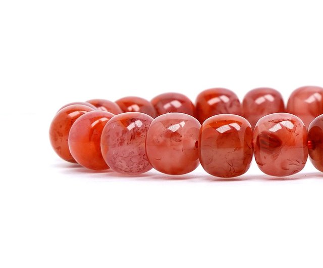 Zhengjia Jewelry] 南方レッド瑪瑙トップ四川素材 8.5x6.5mm