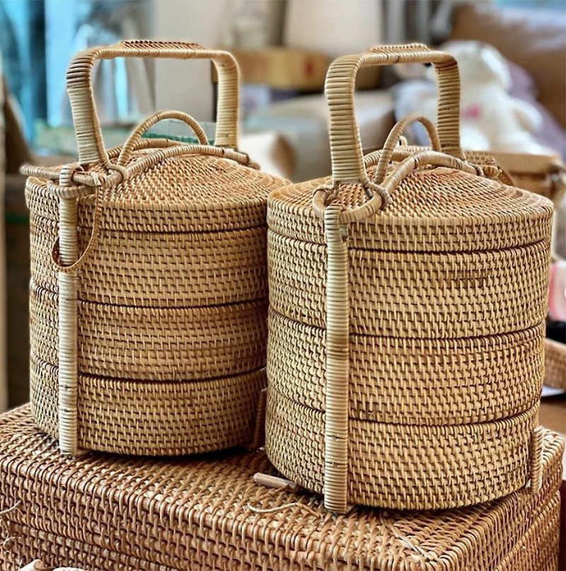 rattan woven bag - Lunch Boxes - Other Materials 