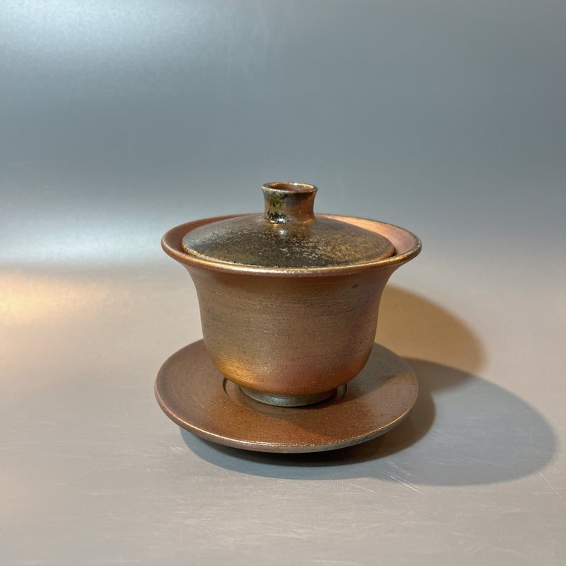 柴燒玫瑰金蓋杯 / 三才杯  / 小平凡手作 - 茶壺/茶杯/茶具 - 陶 