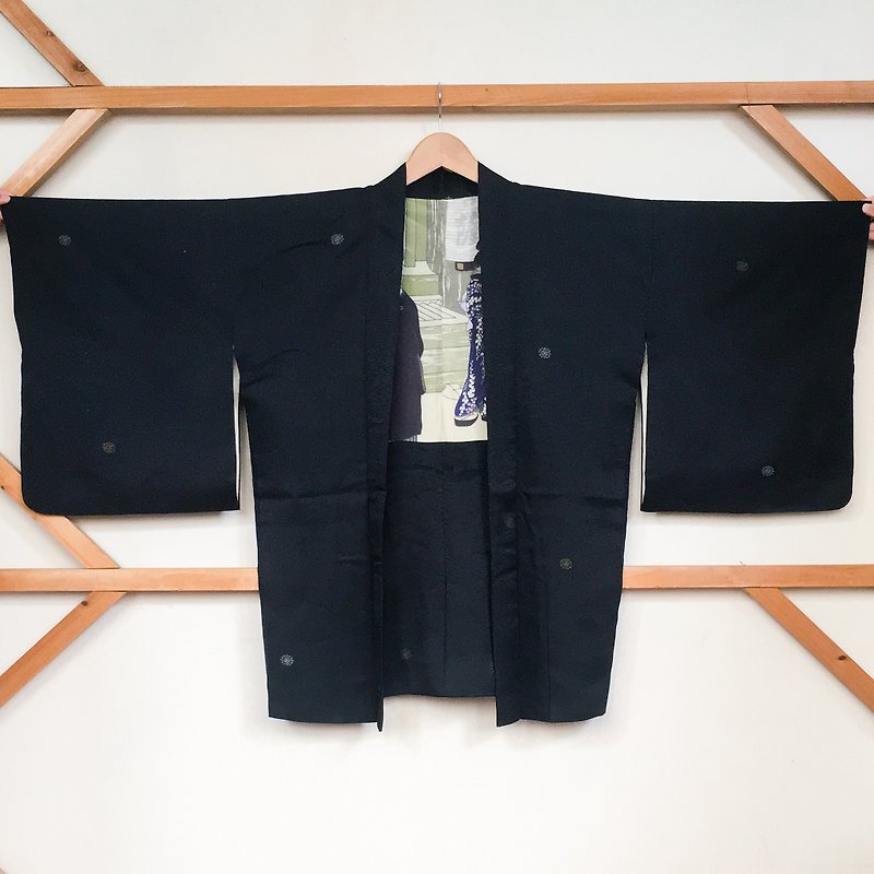 Kimono / Classic Black Haori - Women's Casual & Functional Jackets - Silk Black