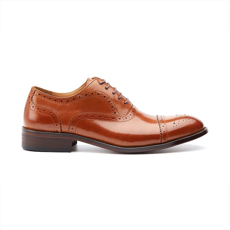 Kings Collection Genuine Leather Hermon Classic Oxford Shoes KV80001 Brown - Men's Leather Shoes - Genuine Leather Brown