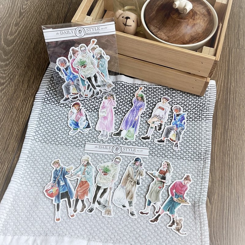 Jiji Chichi // DAILY STYLE no.1 // Single sheet 11 starting account sticker diary sticker - สติกเกอร์ - กระดาษ 