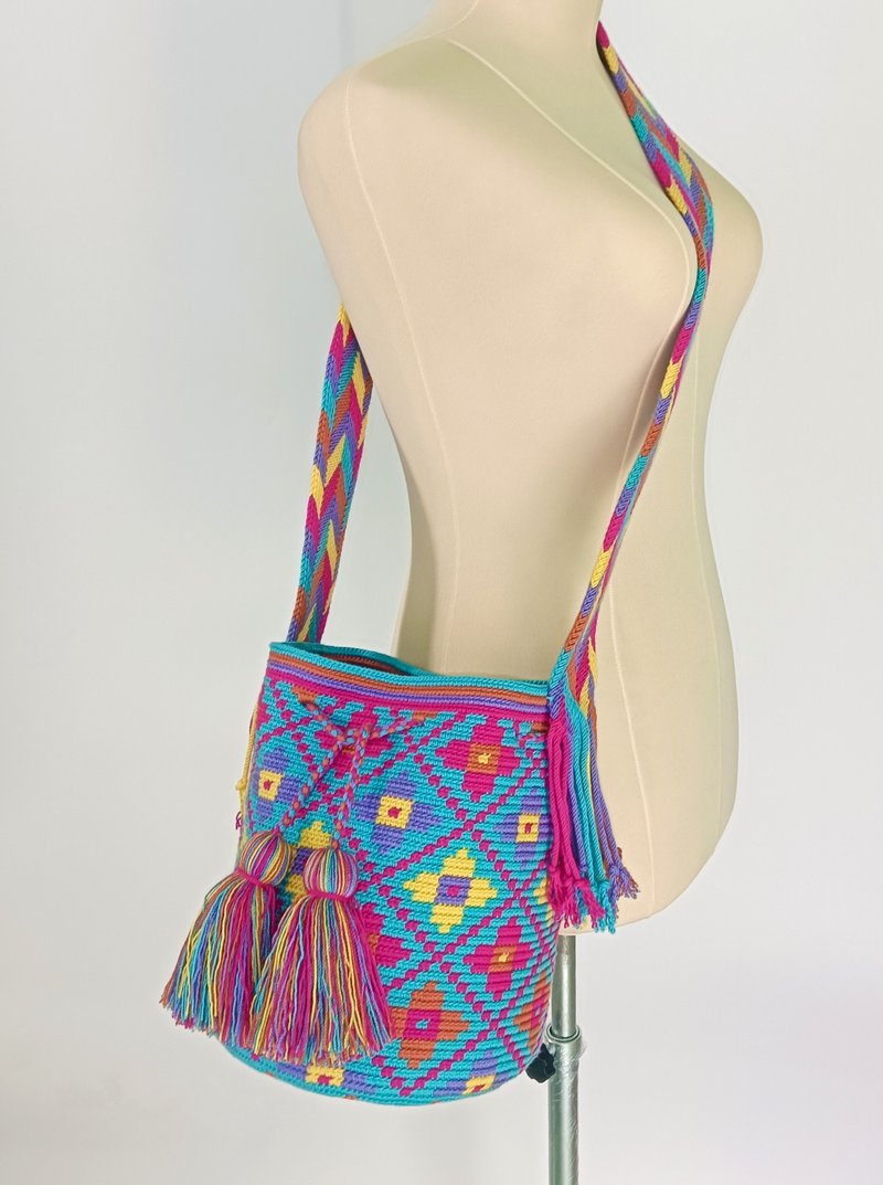 ワユーバッグ 花柄 5色 Size M - ショルダーバッグ - コットン・麻 