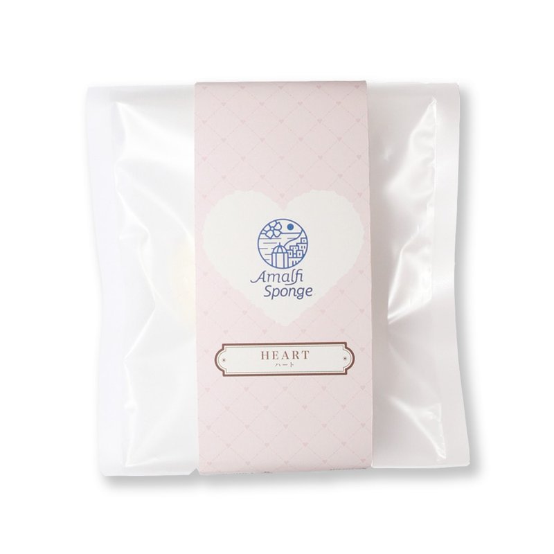【官方授權】初雪スフレ蒟蒻海綿(愛心) - 臉部清潔/洗面乳/卸妝 - 濃縮/萃取物 粉紅色