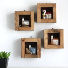 流木インテリア-潮騒とカモメ-NB (box type)