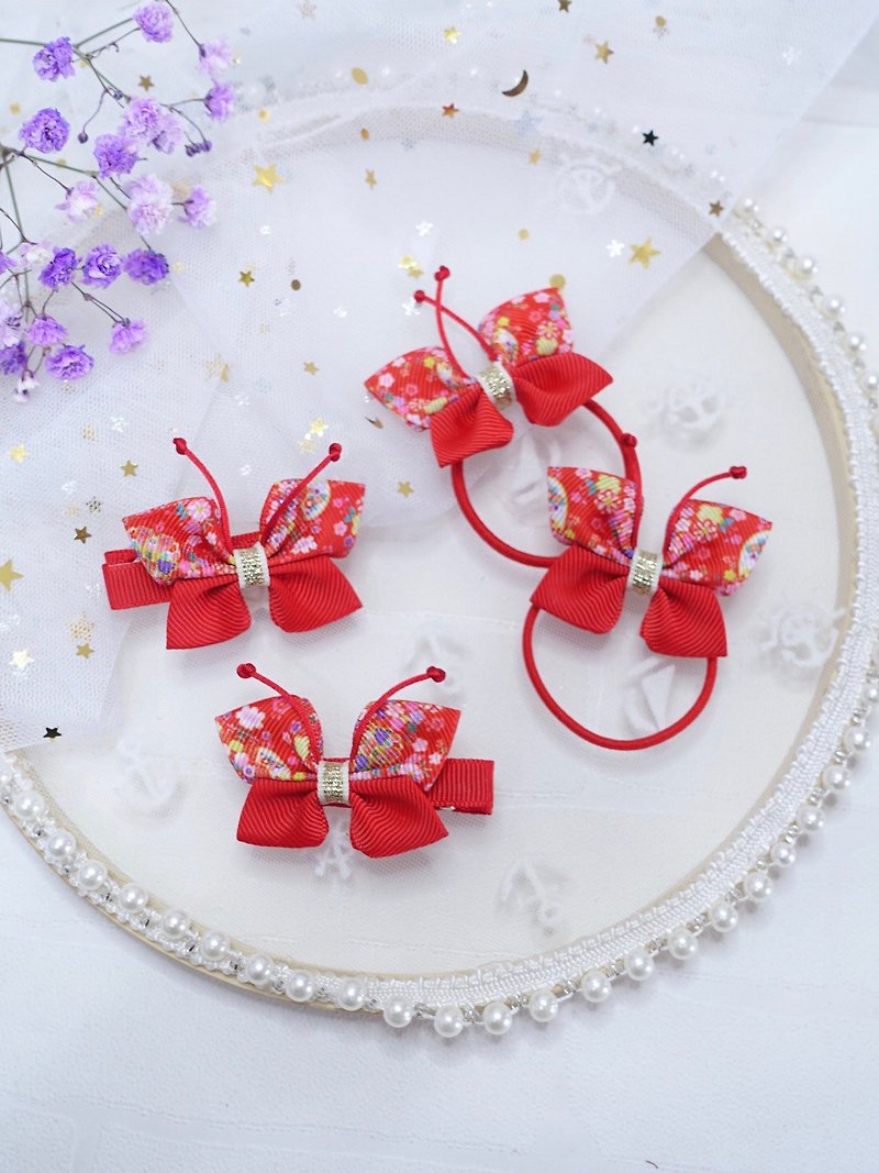 Red Butterfly Hair Clips - Hair Accessories - Other Materials Red