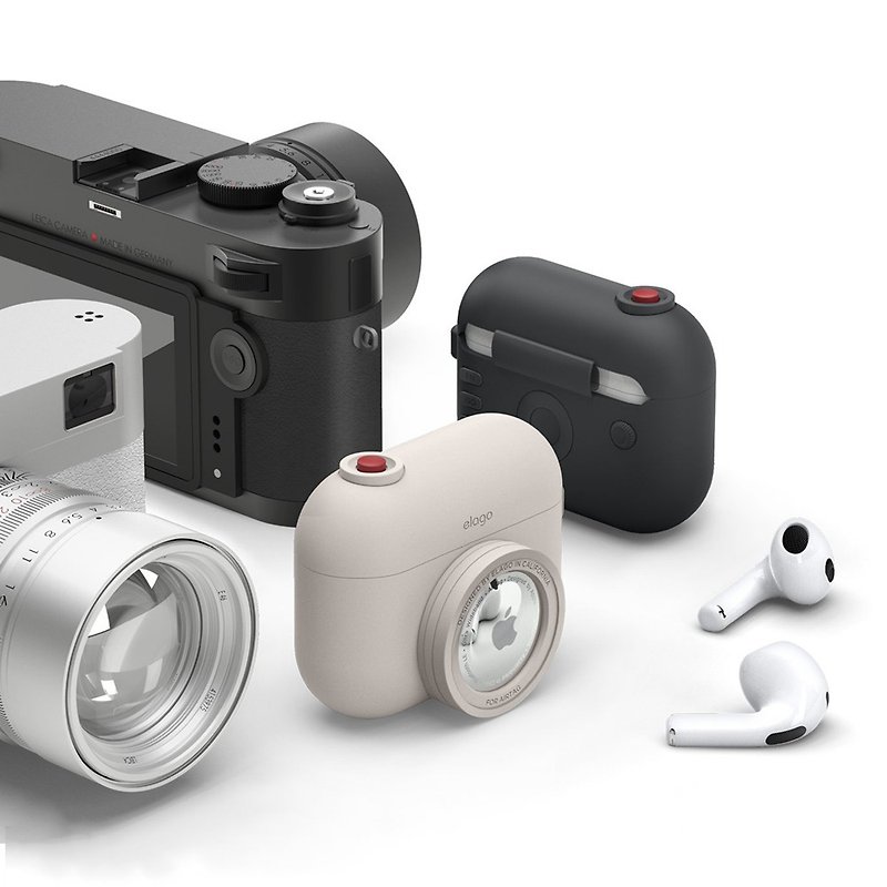 AirPods 3 相機保護套 (AirTag可收納) - 耳機保護套/殼 - 矽膠 灰色