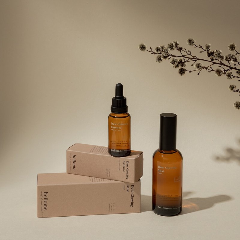 暗沉蠟黃美白救星組-美白精華30ml+美白化妝水100ml - 保養/沐浴旅行組 - 玻璃 卡其色