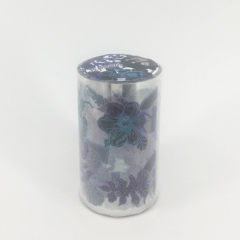 紀錄花-黑 Record flower - Black / 紙膠帶 Masking Tape - 紙膠帶/和紙/PET - 塑膠 黑色