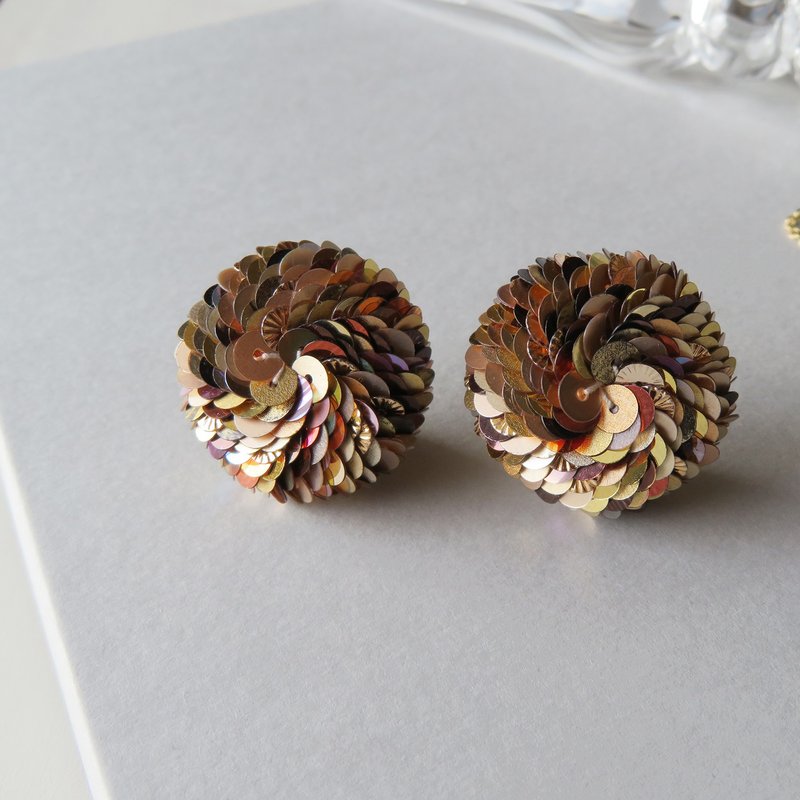 Sequin Clip-On gold mix - Earrings & Clip-ons - Other Materials Gold