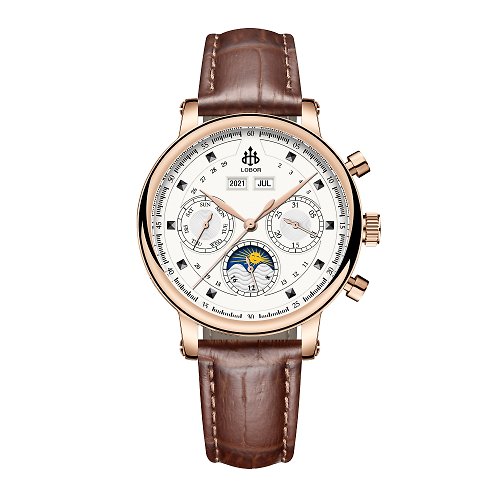 LOBOR Watches 【3色可選】LOBOR Heritage系列 35MM女錶 日月相自動機械手錶