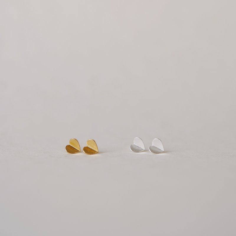 small heart earrings/ Clip-On clip - ต่างหู - โลหะ หลากหลายสี