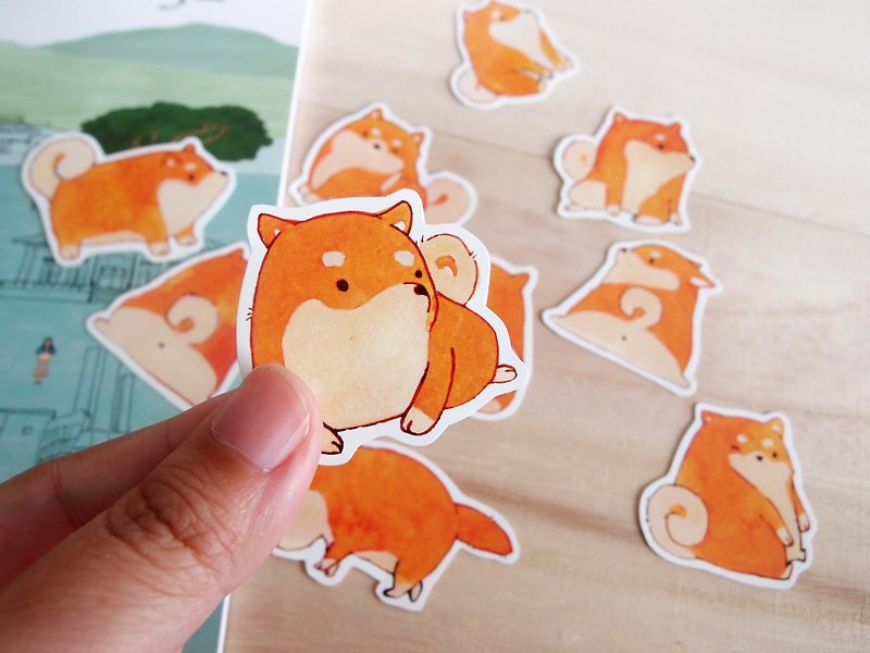 Shiba Inu Fat Soft Chai Chai Sticker Pack - สติกเกอร์ - กระดาษ หลากหลายสี