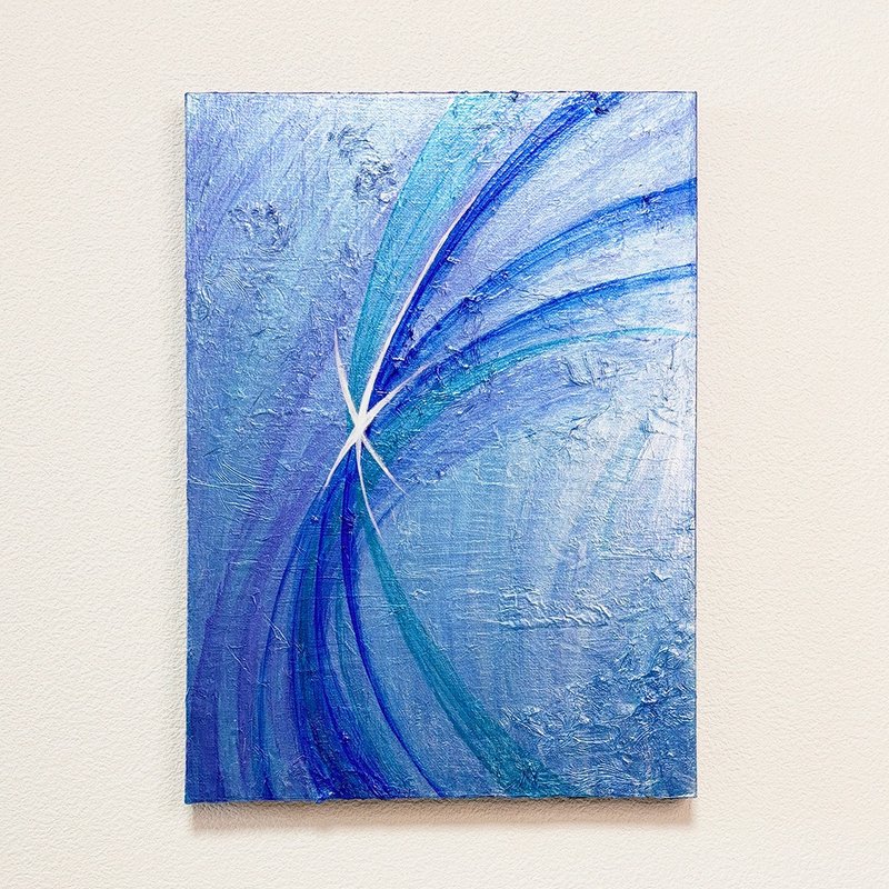 原画 オリジナル 絵画 アクリル画 煌き33.3×24.2cm - 海報/掛畫/掛布 - 其他材質 藍色