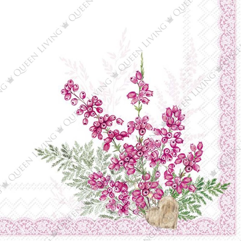 德國 IHR-33*33cm餐巾紙-埃里肯玫瑰 - 桌布/桌巾/餐墊 - 紙 多色