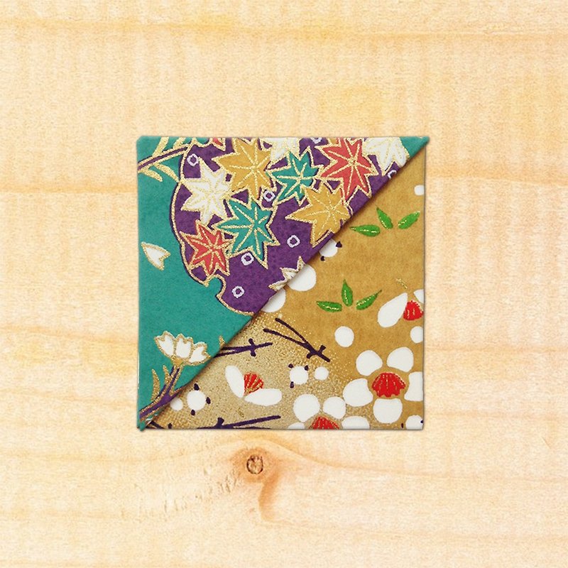 Flower Corner Bookmark-Japanese Imported Washi / Handmade Bookmark -bookmark #042 - Bookmarks - Paper 