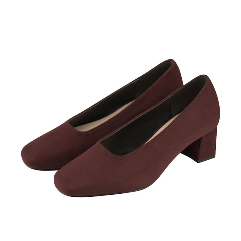 PRE-ORDER SPUR Square Toe Pumps QA8023 Wine - 其他女皮鞋 - 其他材質 